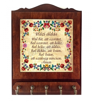 Kalocsai Házi áldás, Fali kulcsakasztó