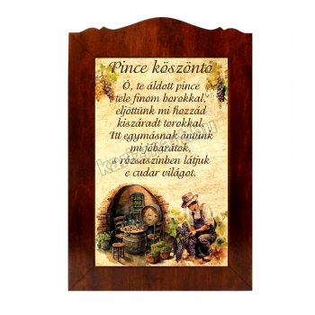 Pince köszöntő, Táblakép