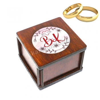 Monogramos virágos, Gyűrűtartó doboz